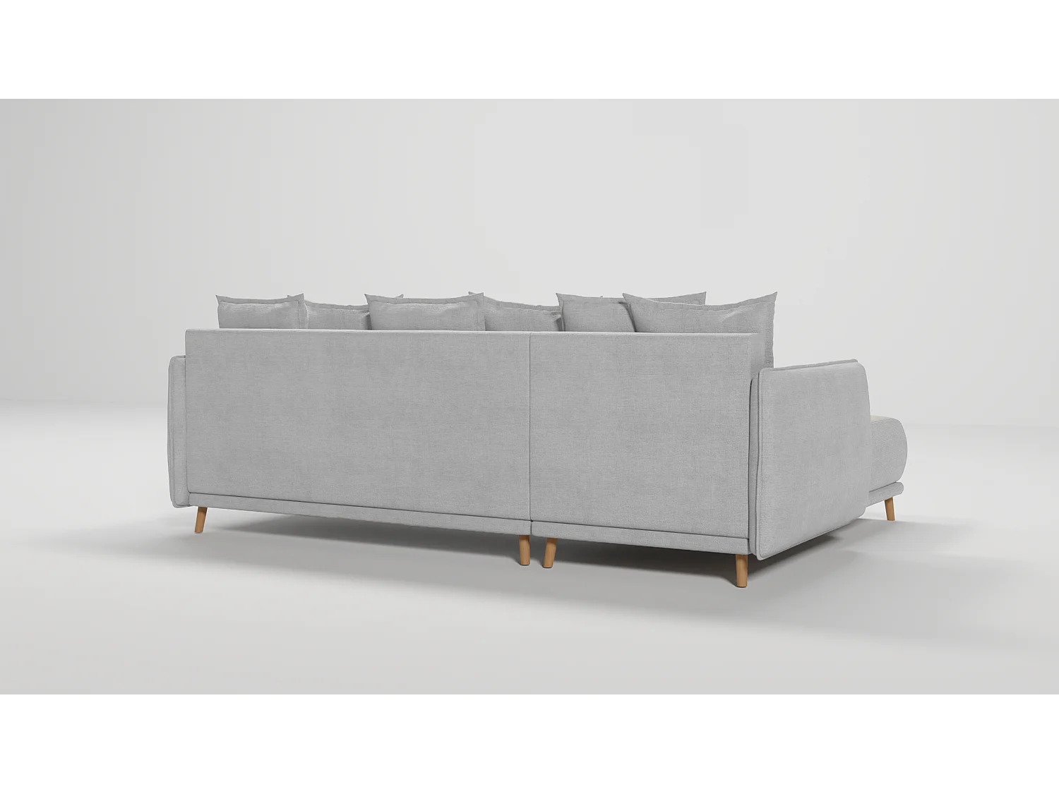 Ecksofa Noah mit Bettfunktion und Bettkasten, im skandinavischen Design