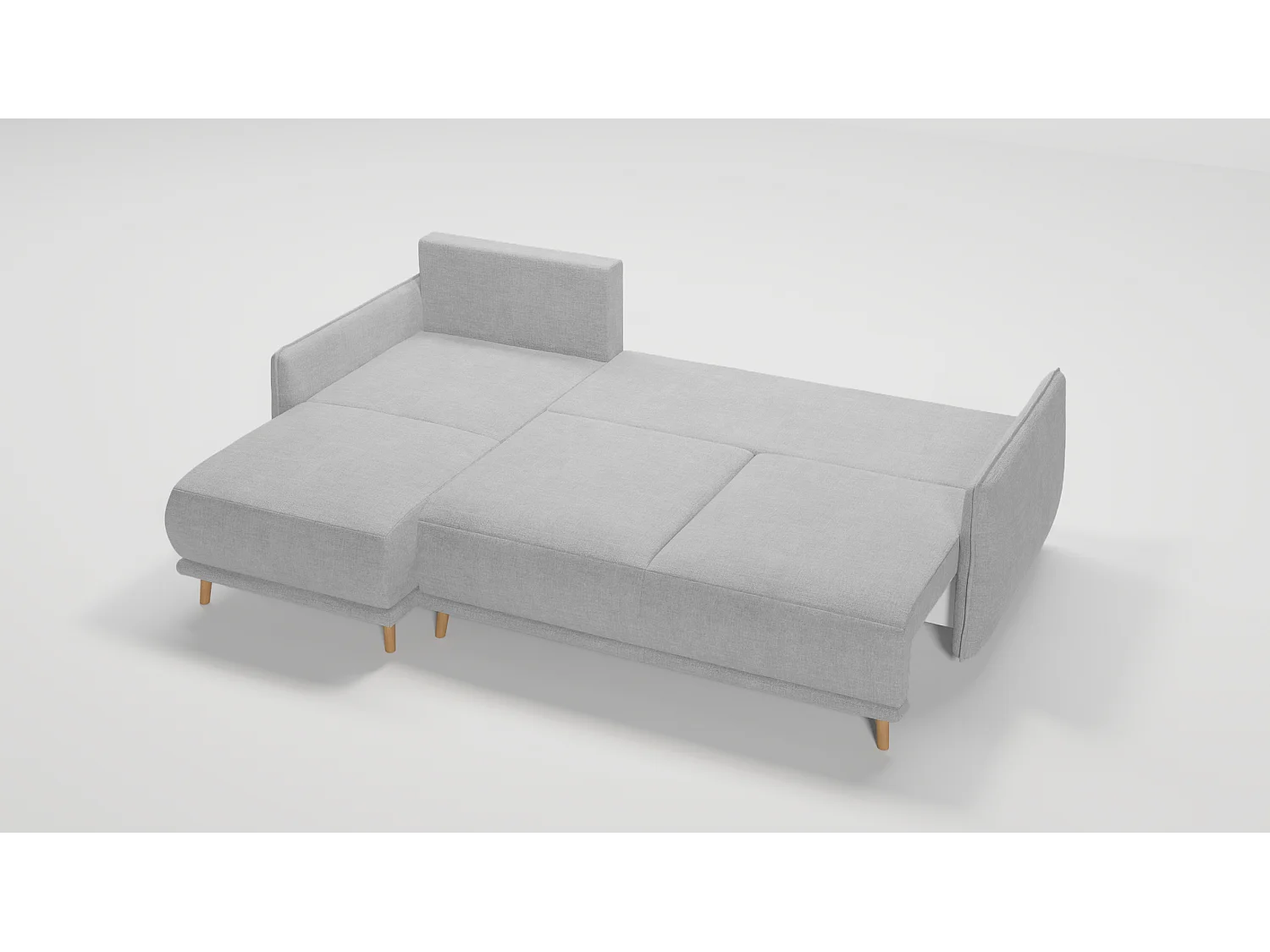 Ecksofa Noah mit Bettfunktion und Bettkasten, im skandinavischen Design