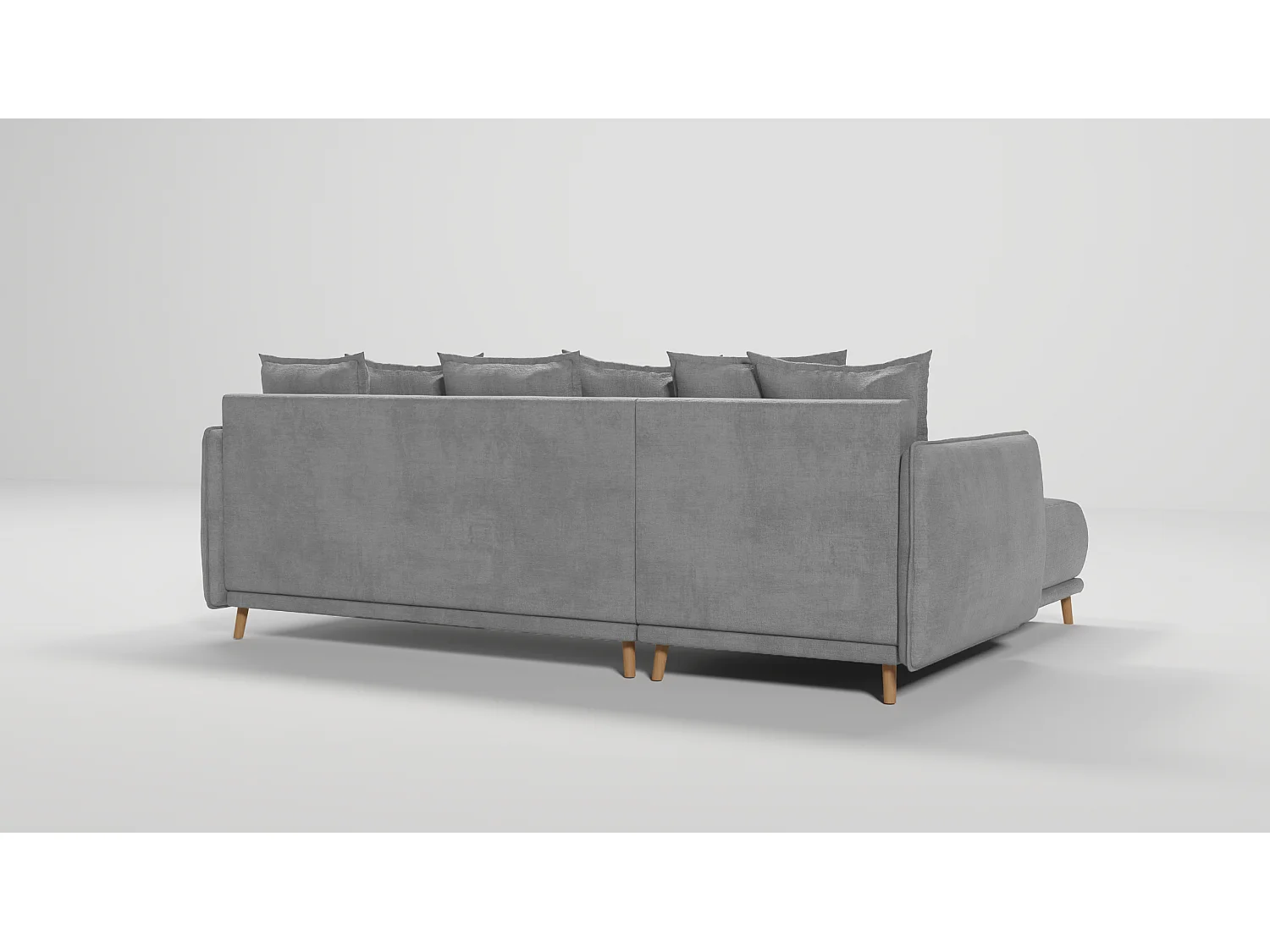 Ecksofa Noah mit Bettfunktion und Bettkasten, im skandinavischen Design