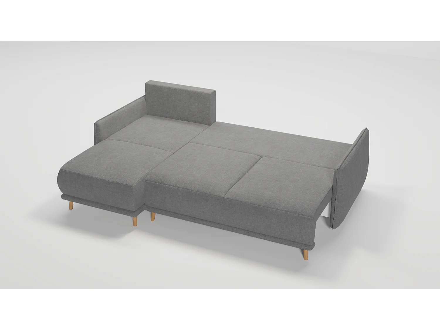 Ecksofa Noah mit Bettfunktion und Bettkasten, im skandinavischen Design