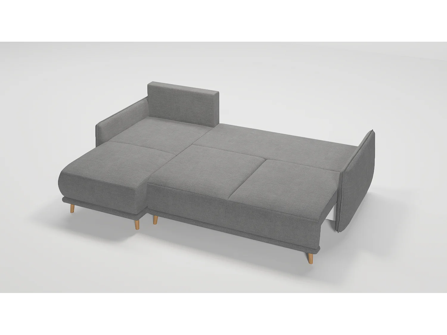 Ecksofa Noah mit Bettfunktion und Bettkasten, im skandinavischen Design