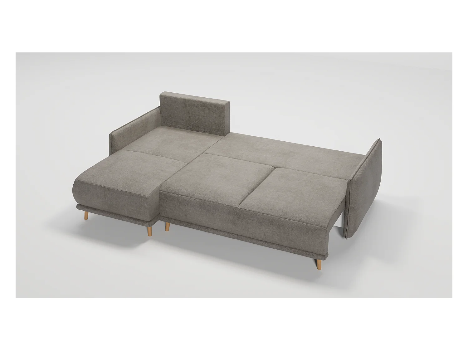 Ecksofa Noah mit Bettfunktion und Bettkasten, im skandinavischen Design