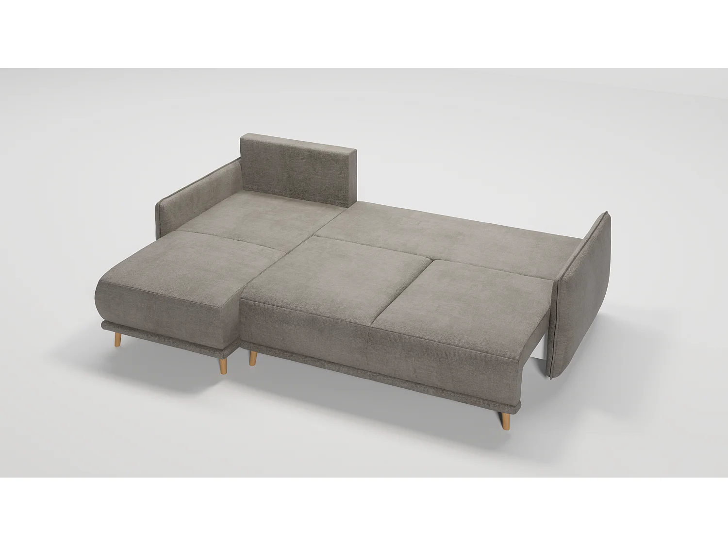 Ecksofa Noah mit Bettfunktion und Bettkasten, im skandinavischen Design