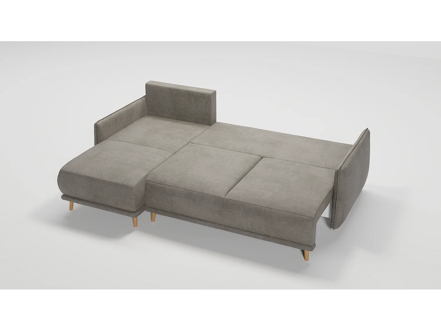 Ecksofa Noah mit Bettfunktion und Bettkasten, im skandinavischen Design