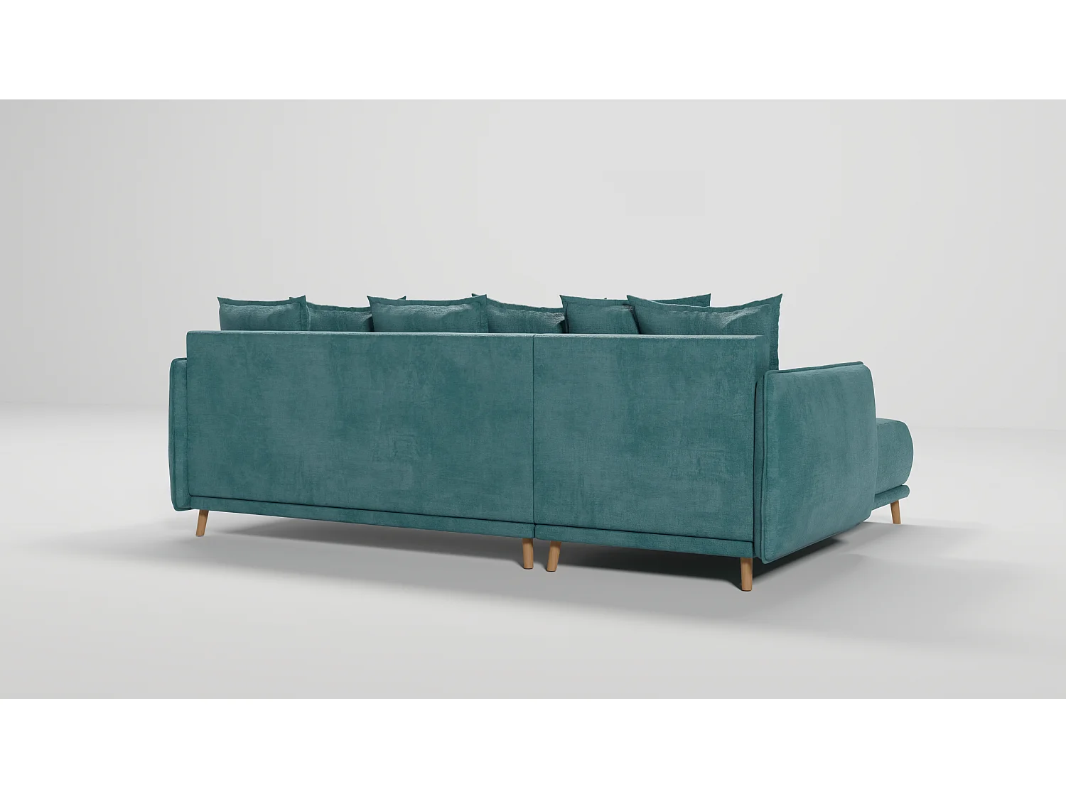 Ecksofa Noah mit Bettfunktion und Bettkasten, im skandinavischen Design