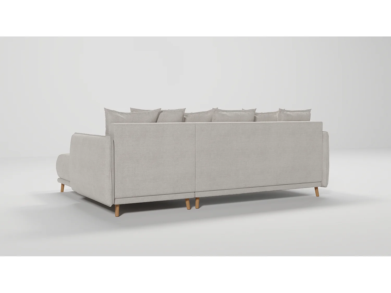 Ecksofa Noah mit Bettfunktion und Bettkasten, im skandinavischen Design