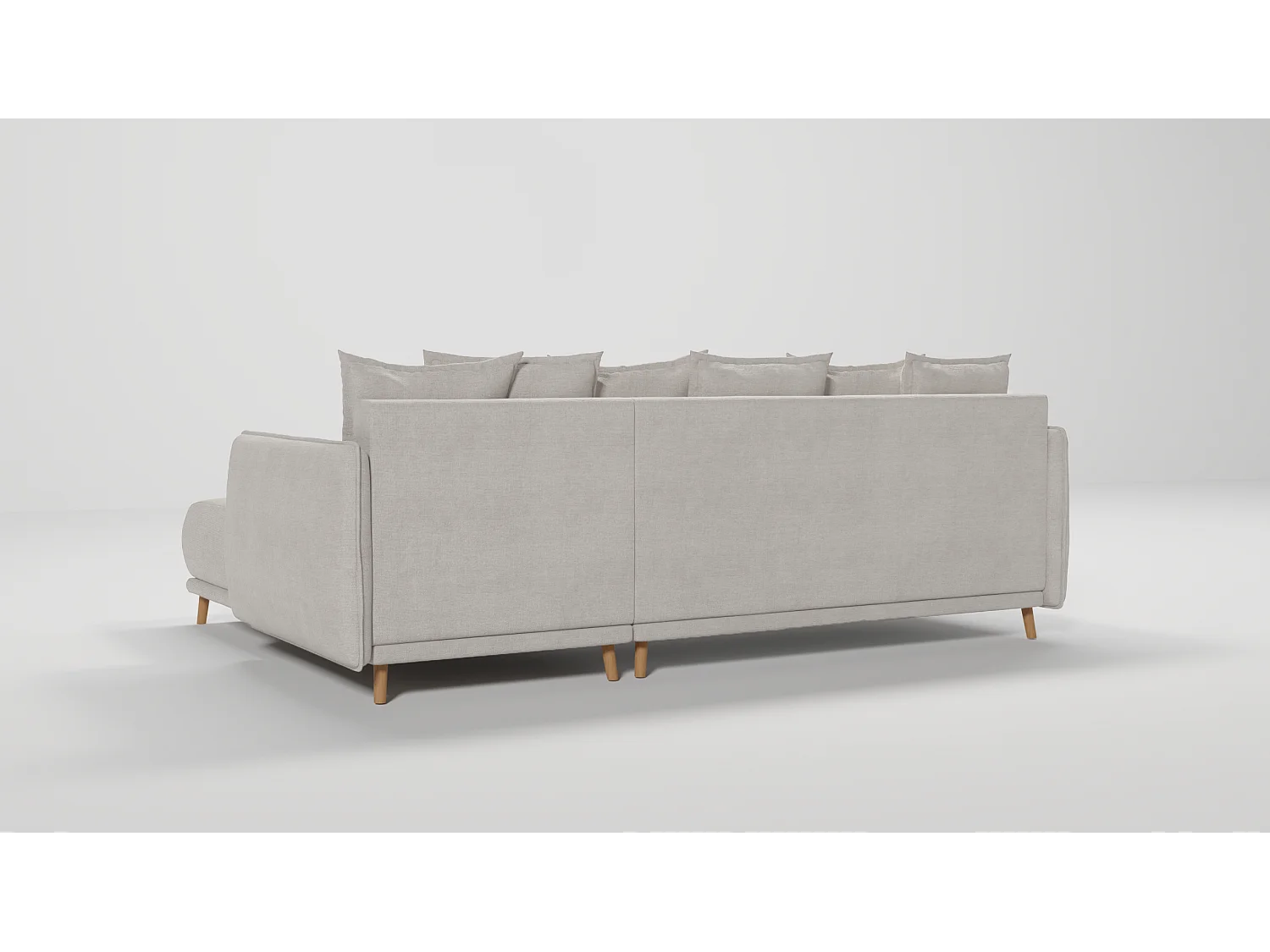 Ecksofa Noah mit Bettfunktion und Bettkasten, im skandinavischen Design