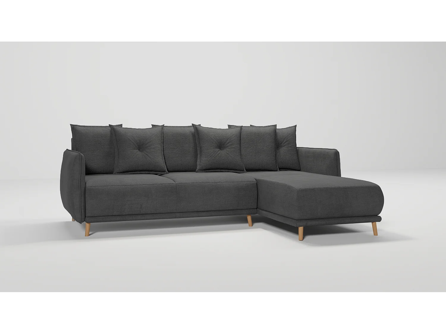Ecksofa Noah mit Bettfunktion und Bettkasten, im skandinavischen Design