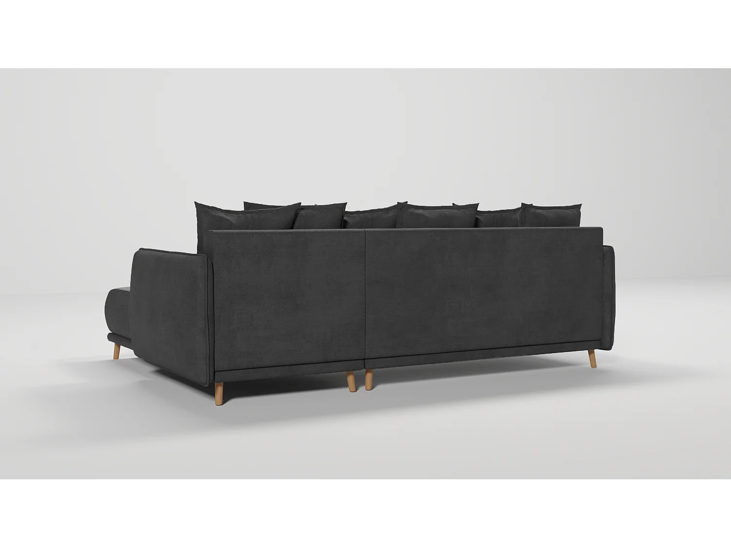 Ecksofa Noah mit Bettfunktion und Bettkasten, im skandinavischen Design