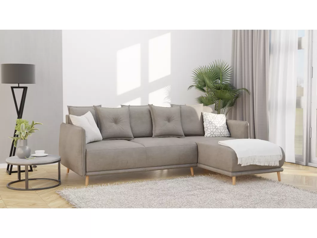 Kauf Unique Ecksofa Noah mit Bettfunktion und Bettkasten, im skandinavischen Design