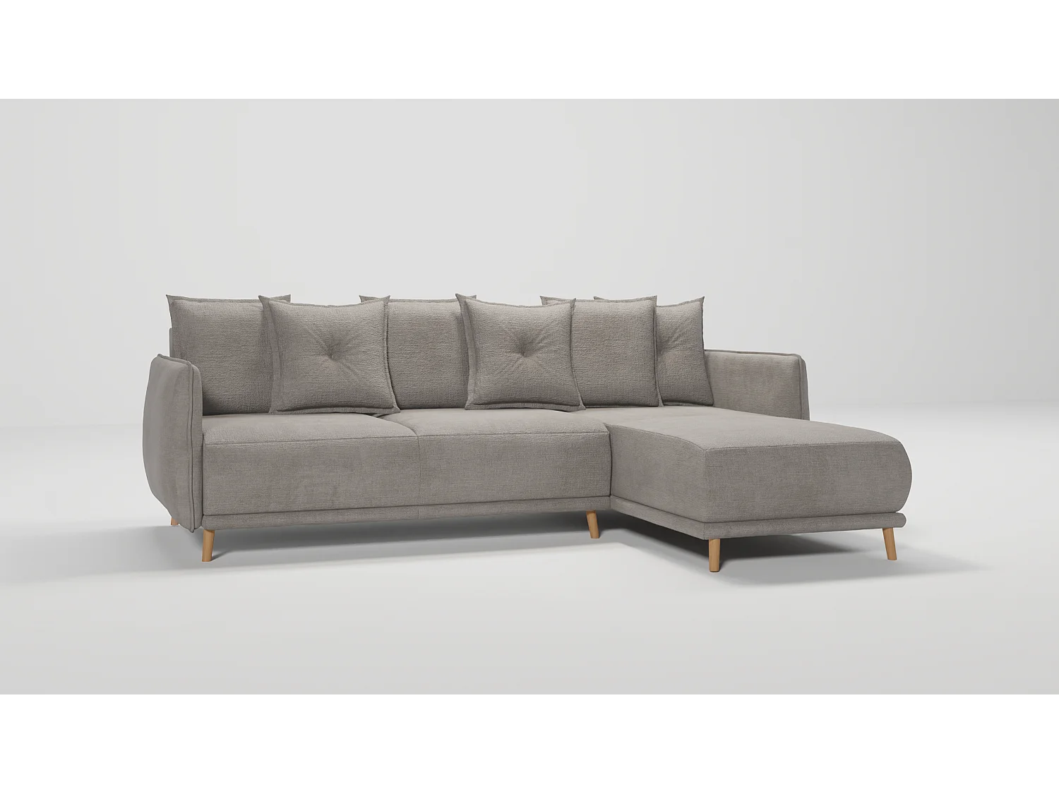 Ecksofa Noah mit Bettfunktion und Bettkasten, im skandinavischen Design