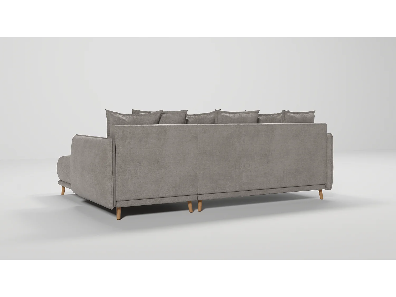 Ecksofa Noah mit Bettfunktion und Bettkasten, im skandinavischen Design