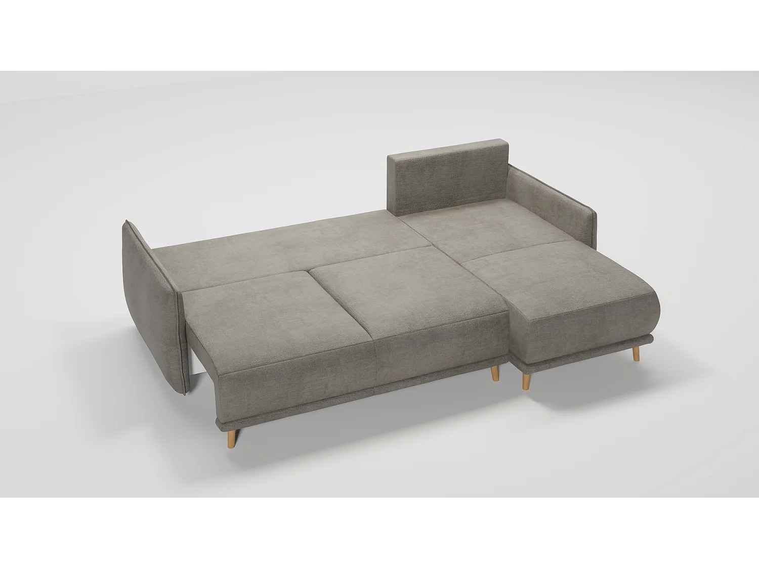 Ecksofa Noah mit Bettfunktion und Bettkasten, im skandinavischen Design