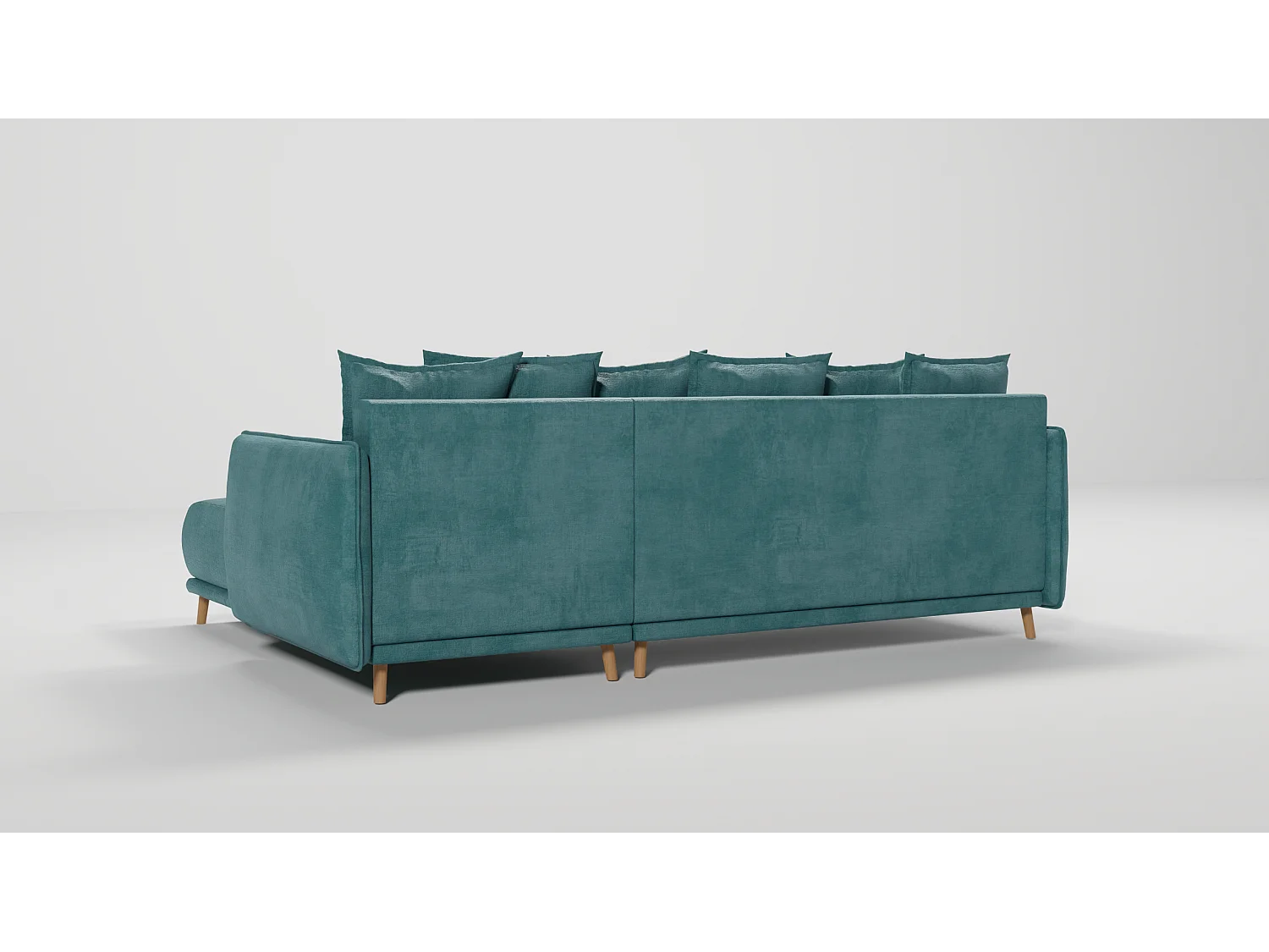 Ecksofa Noah mit Bettfunktion und Bettkasten, im skandinavischen Design
