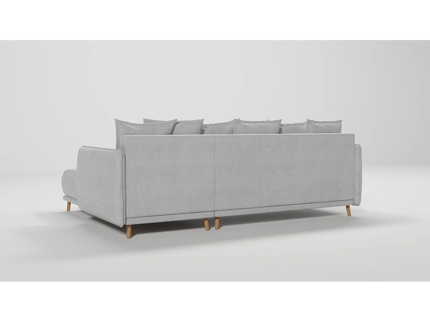 Ecksofa Noah mit Bettfunktion und Bettkasten, im skandinavischen Design
