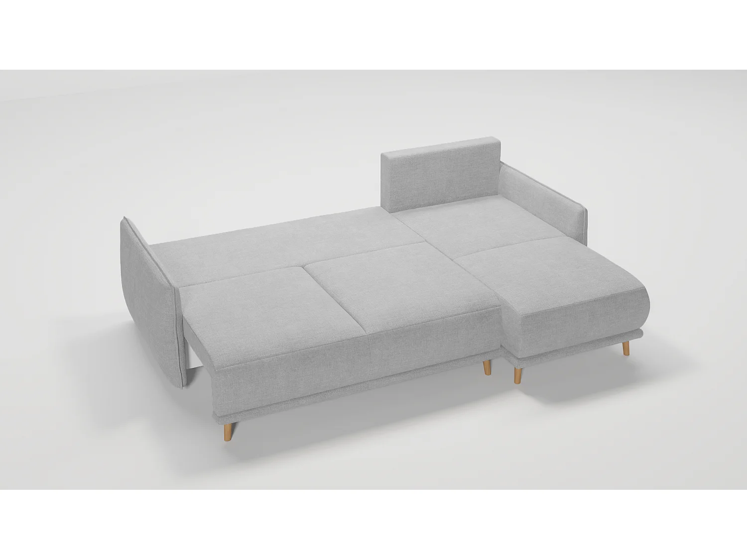 Ecksofa Noah mit Bettfunktion und Bettkasten, im skandinavischen Design