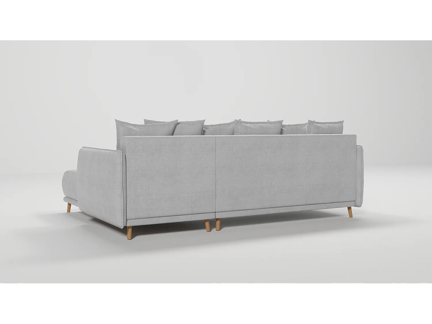 Ecksofa Noah mit Bettfunktion und Bettkasten, im skandinavischen Design