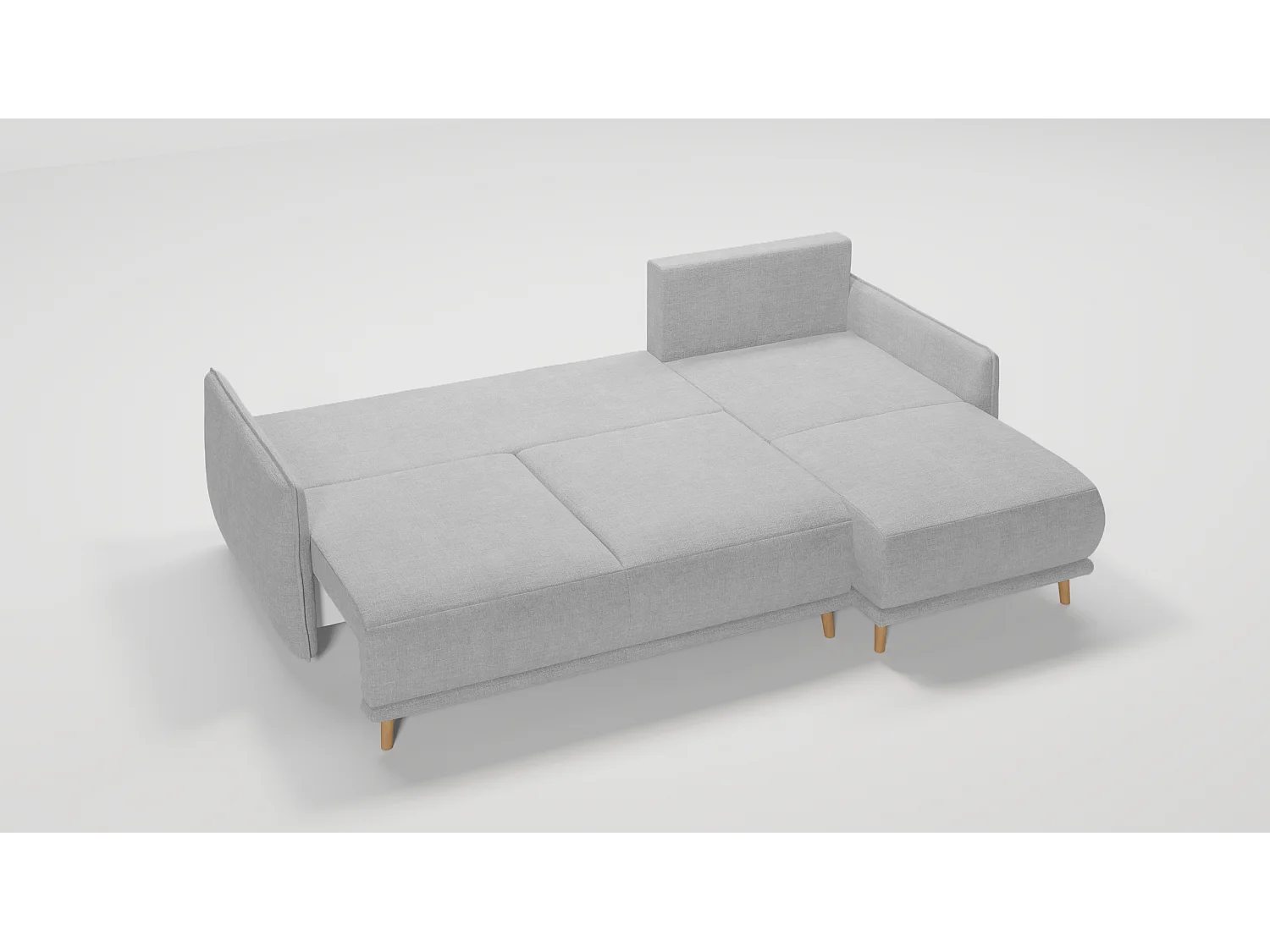 Ecksofa Noah mit Bettfunktion und Bettkasten, im skandinavischen Design