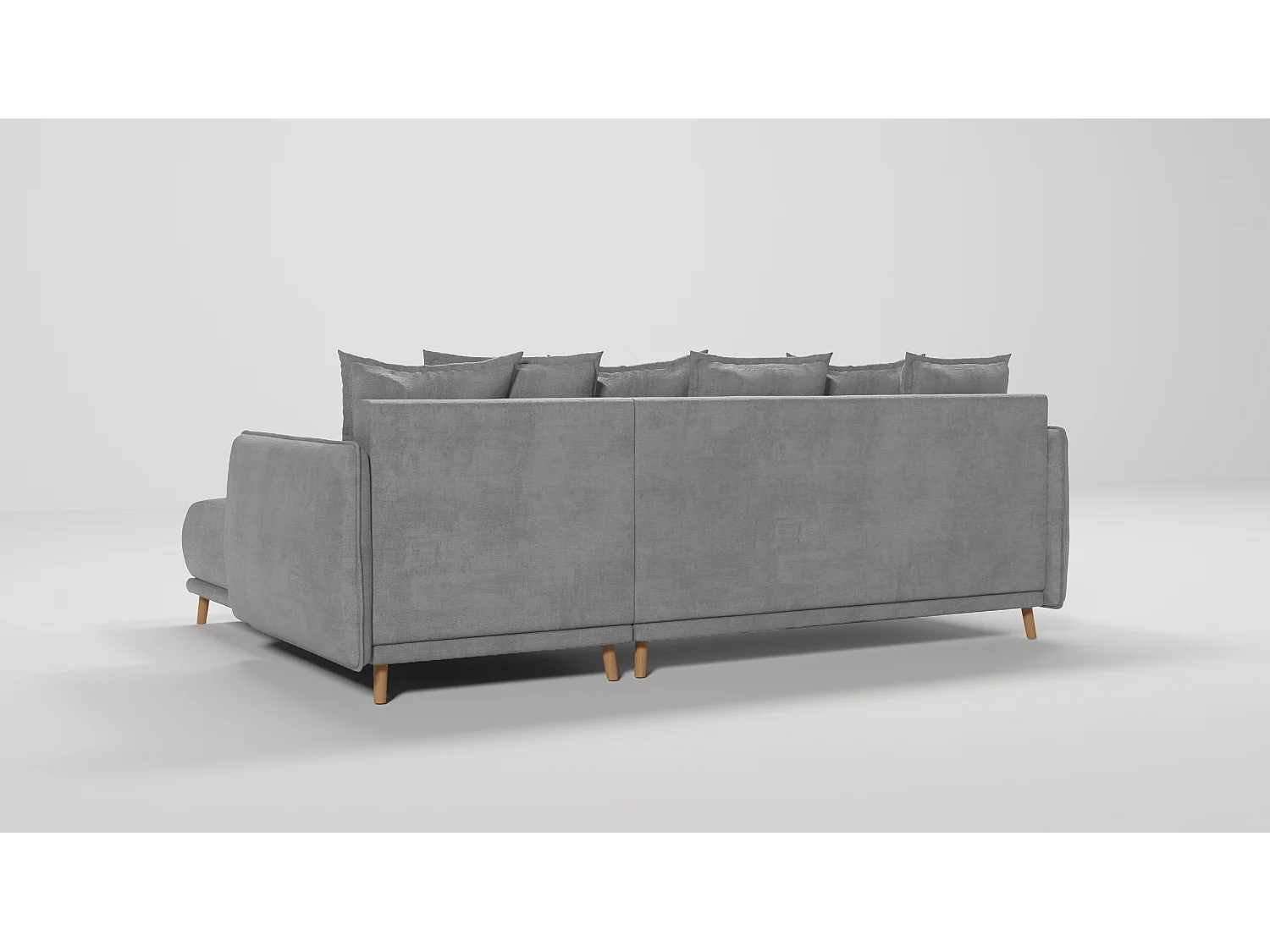 Ecksofa Noah mit Bettfunktion und Bettkasten, im skandinavischen Design