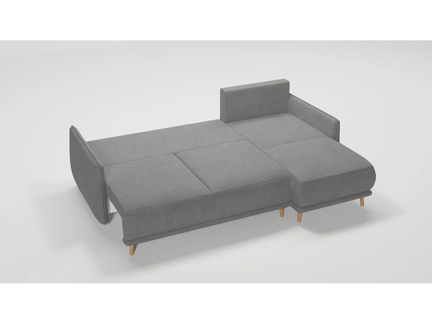 Ecksofa Noah mit Bettfunktion und Bettkasten, im skandinavischen Design