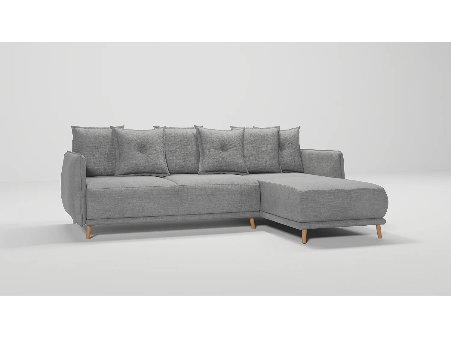 Ecksofa Noah mit Bettfunktion und Bettkasten, im skandinavischen Design