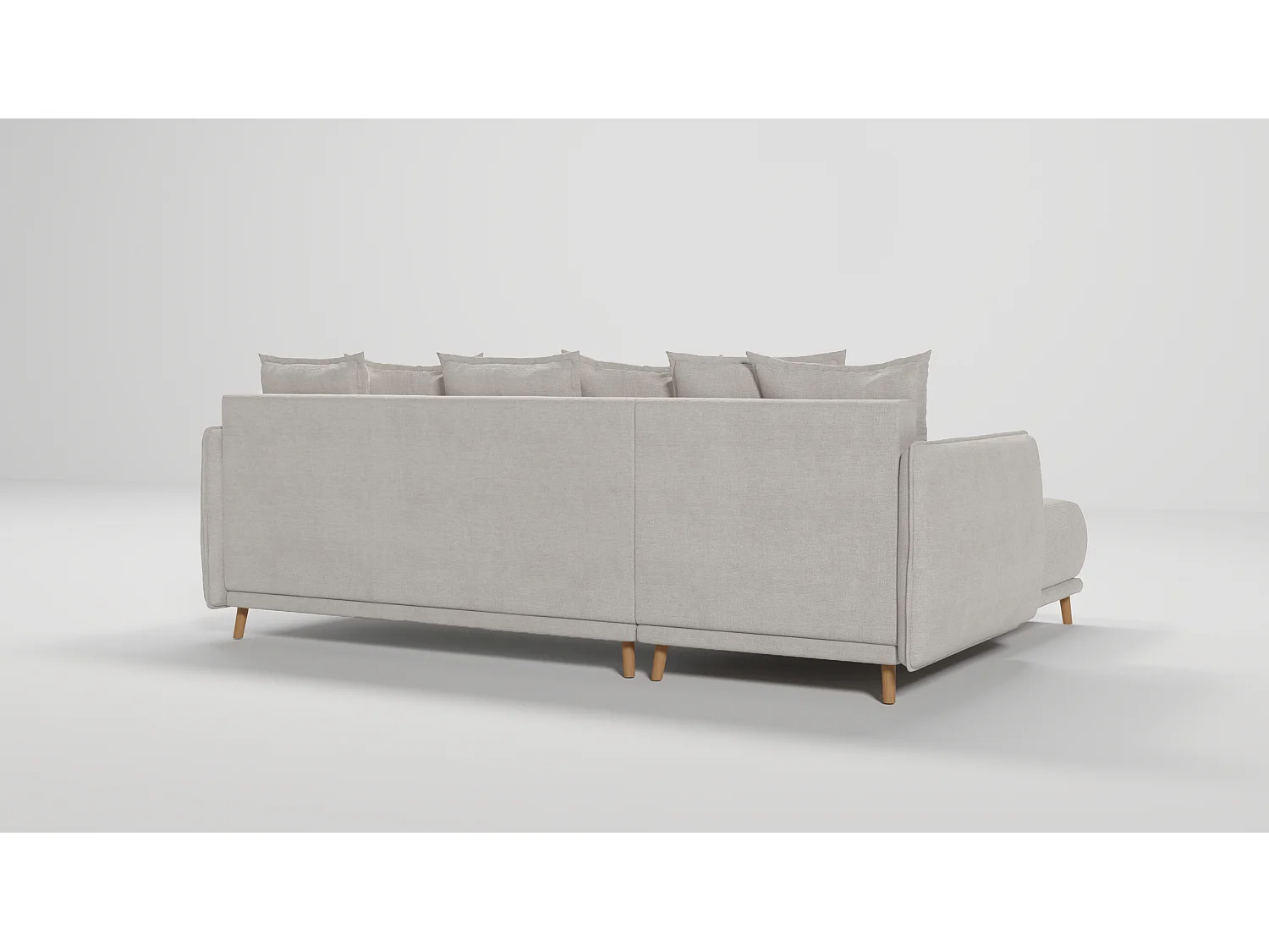 Ecksofa Noah mit Bettfunktion und Bettkasten, im skandinavischen Design