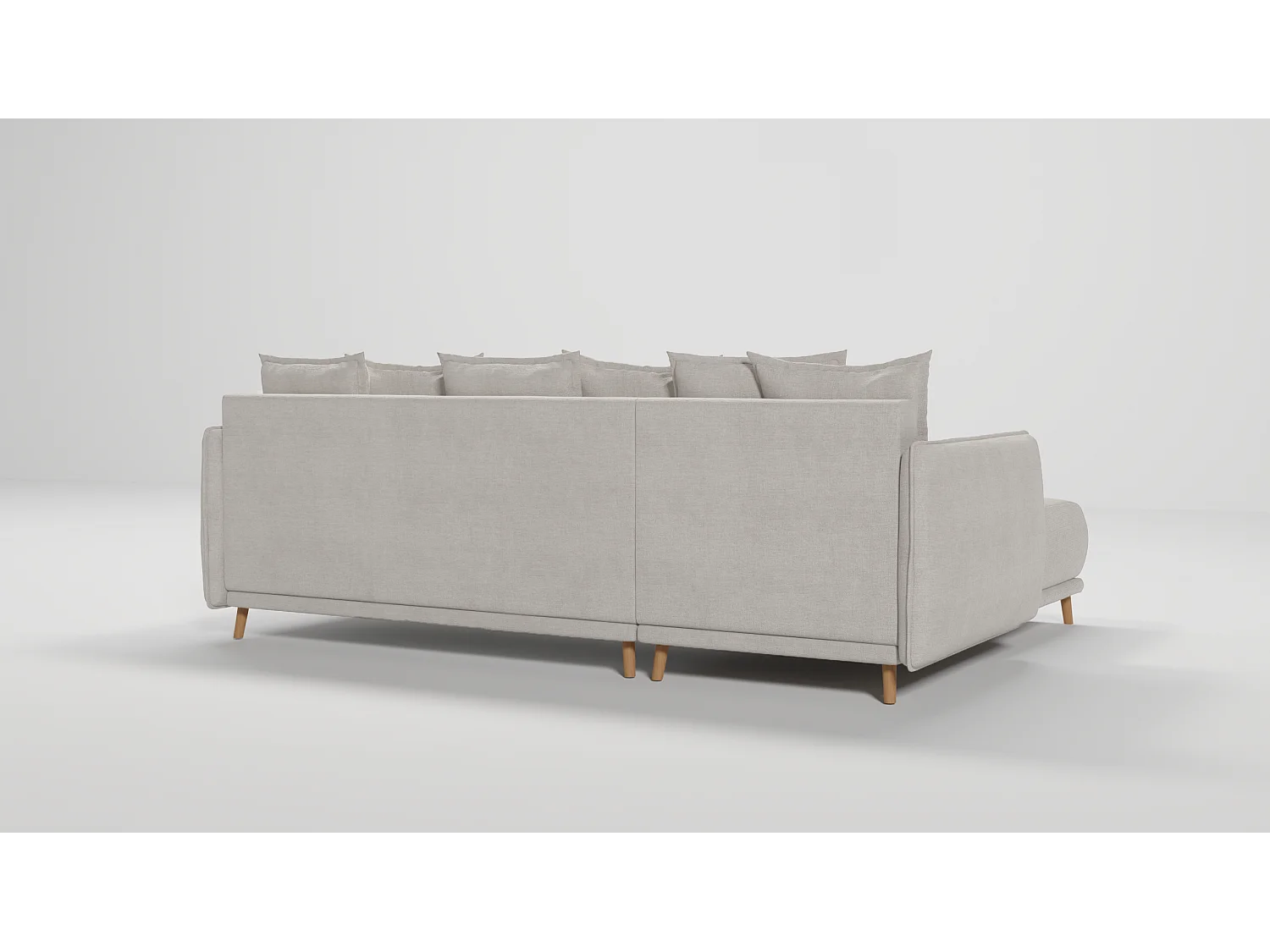 Ecksofa Noah mit Bettfunktion und Bettkasten, im skandinavischen Design