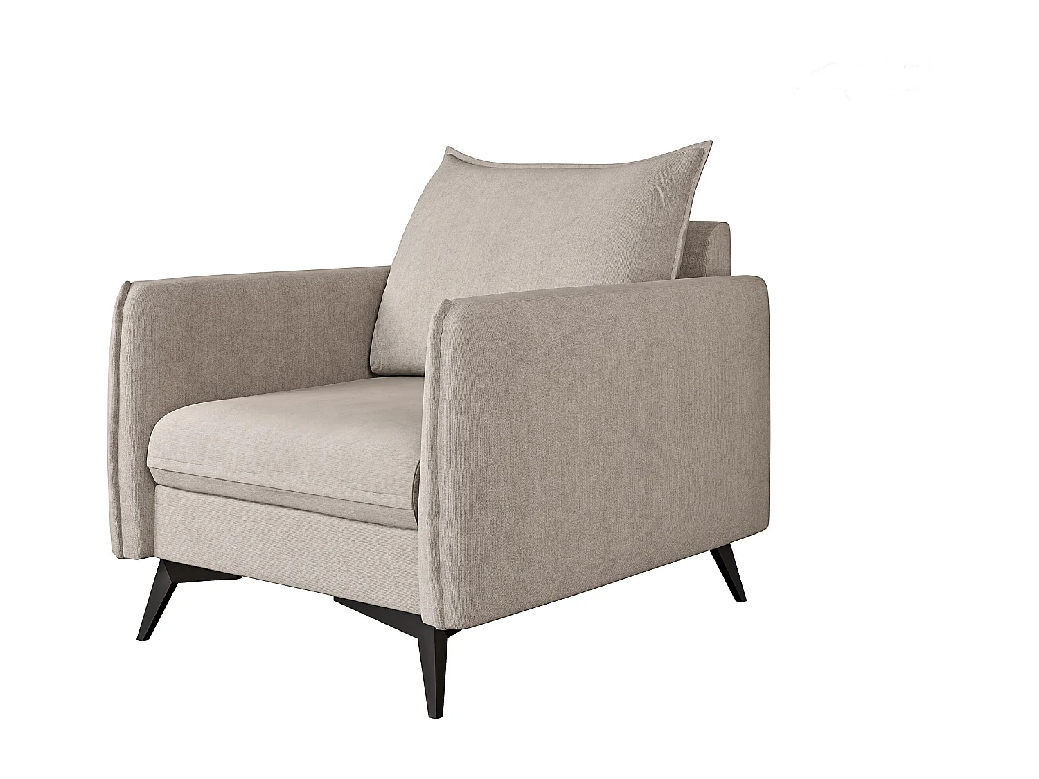 Modernes Sessel Harris mit Schwarz Metall Füßen