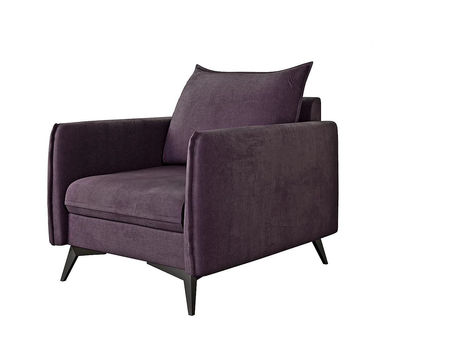 Modernes Sessel Harris mit Schwarz Metall Füßen