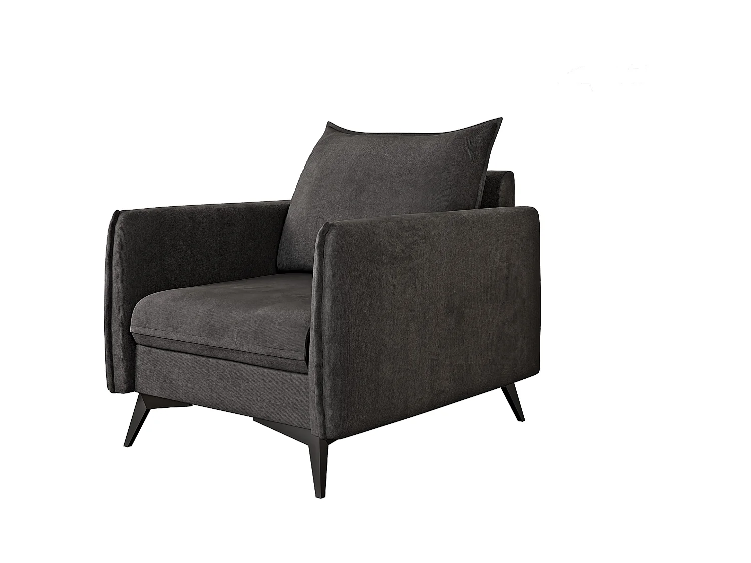 Modernes Sessel Harris mit Schwarz Metall Füßen