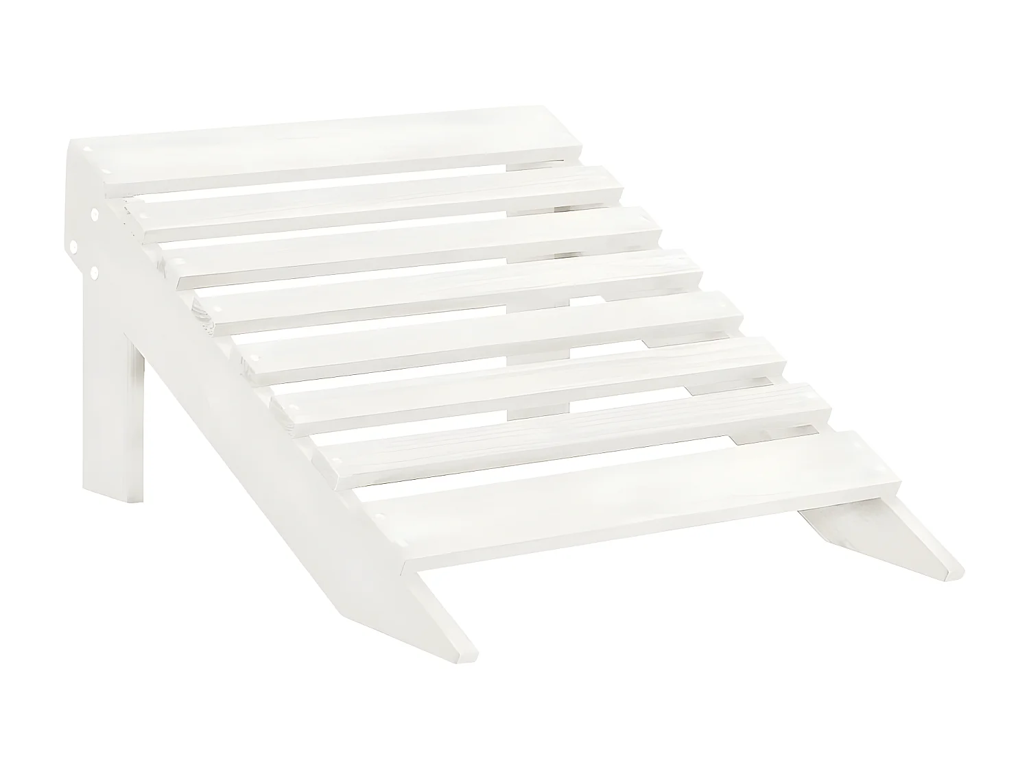 Chaise de jardin Adirondack avec pouf et table Sapin Blanc