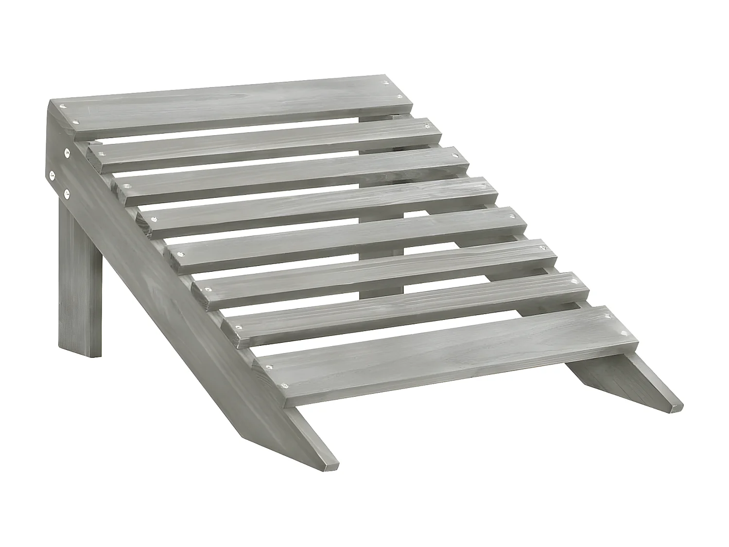 Cadeira de jardim Adirondack com pufe e mesa, Fir Grey