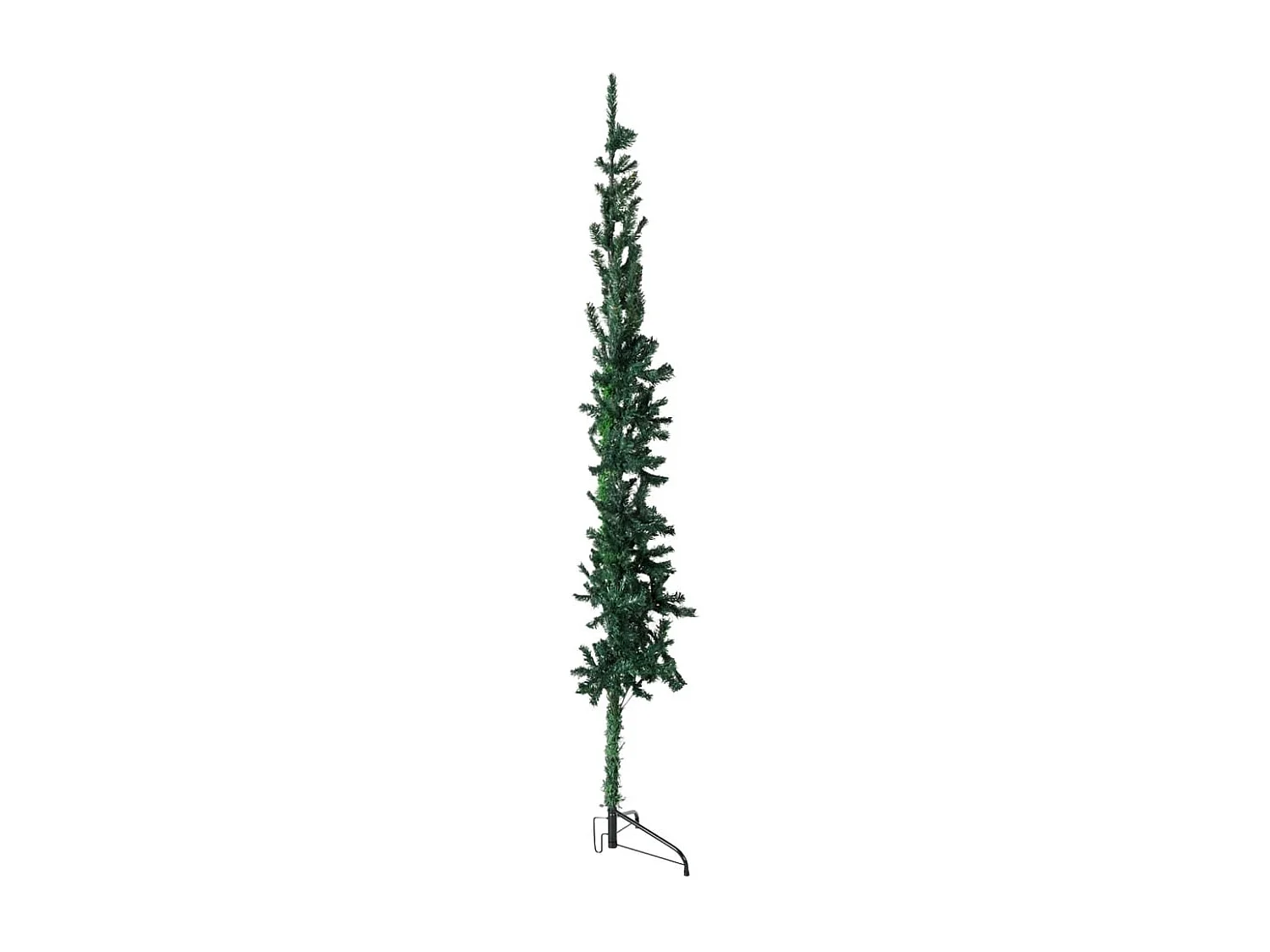Demi sapin de No?l artificiel mince avec support Vert 150 cm