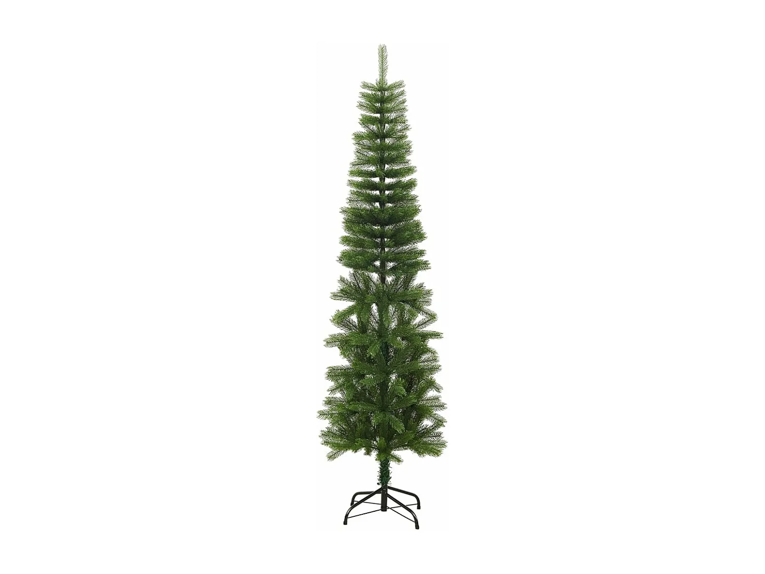 Sapin de No?l artificiel mince avec support 210 cm PE