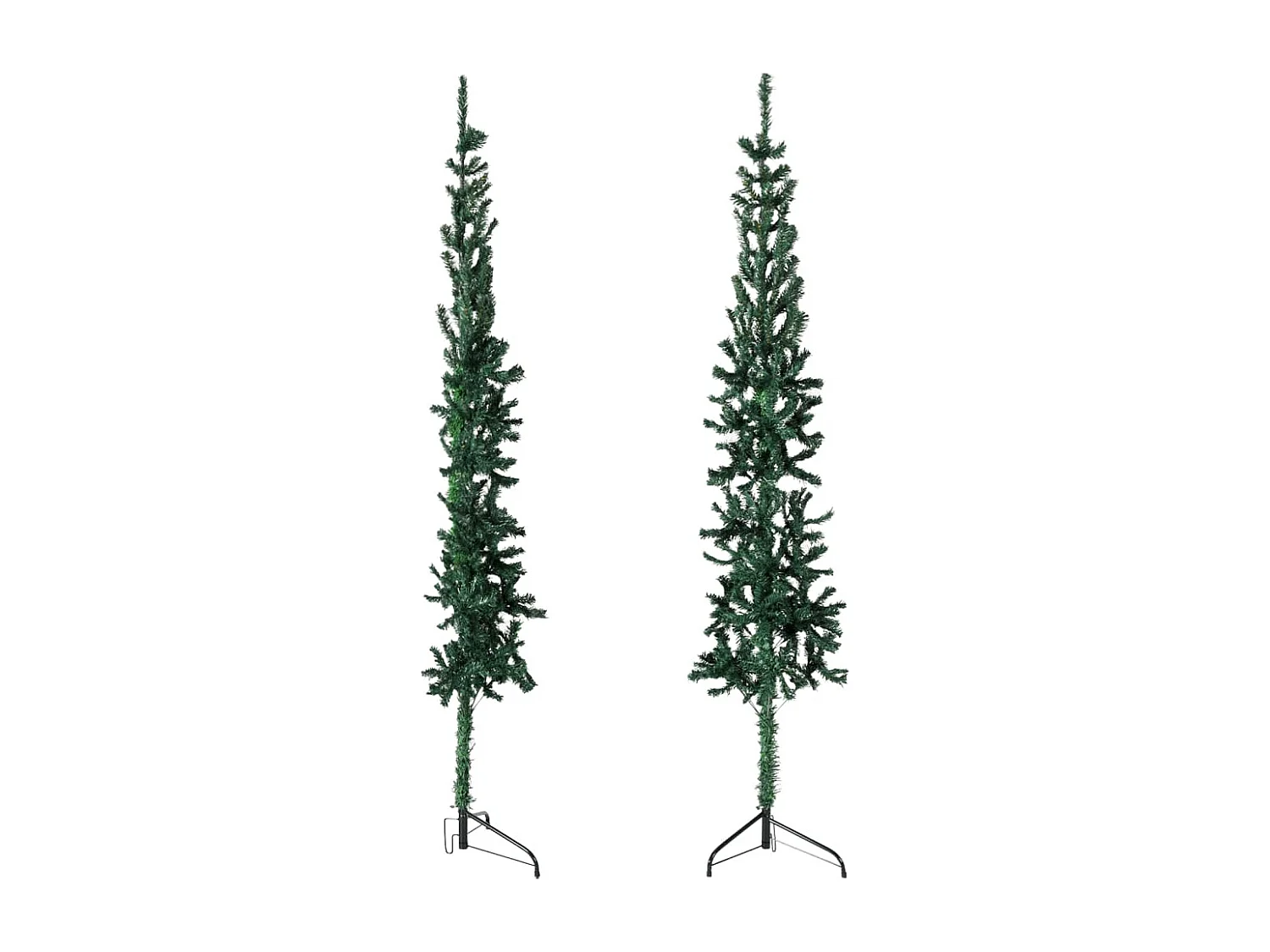 Demi sapin de No?l artificiel mince avec support Vert 180 cm
