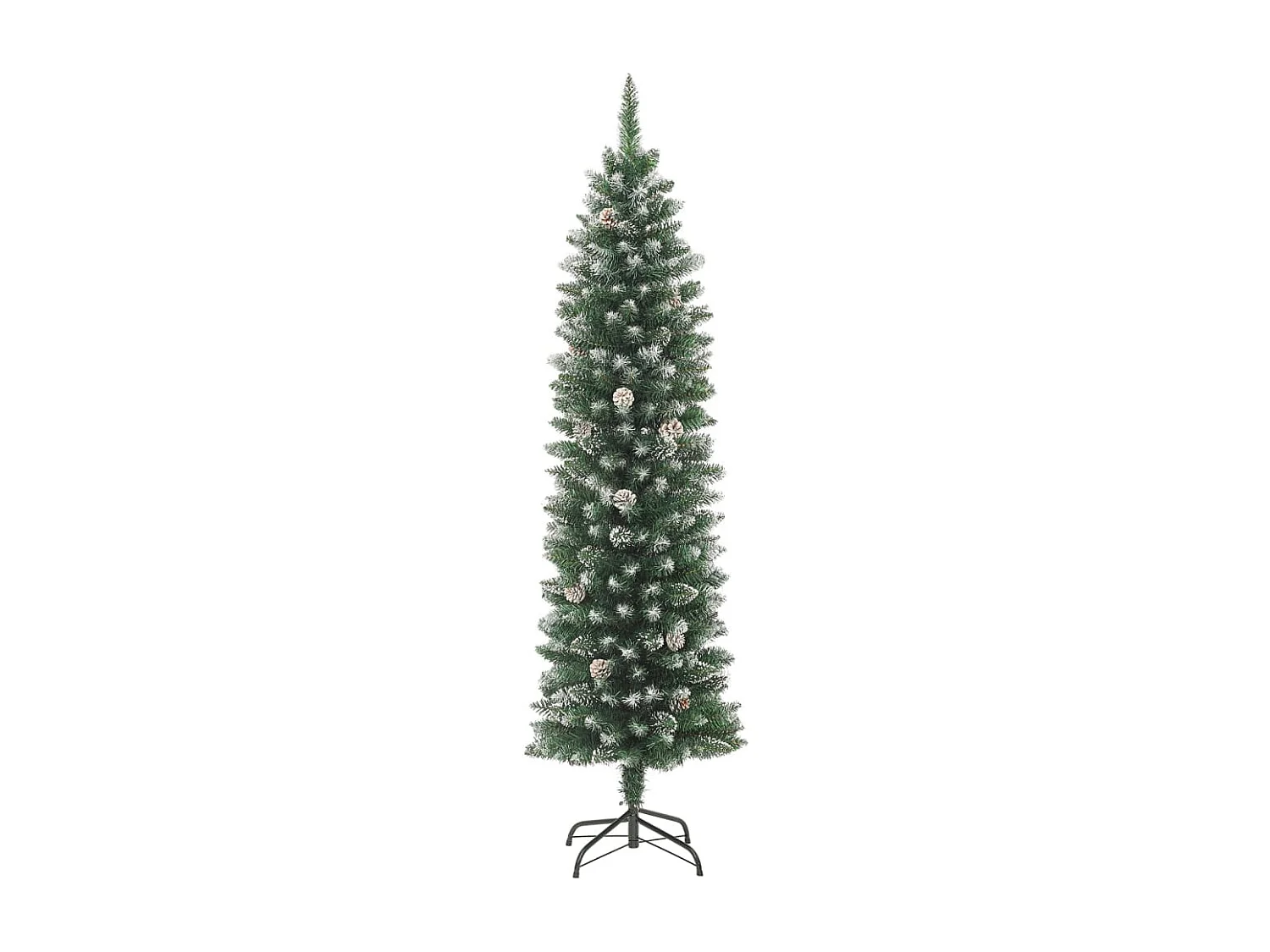 Sapin de No?l artificiel mince avec support 240 cm PVC