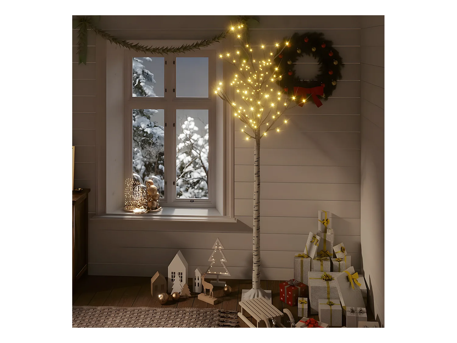 Kerstboom 180 LED warm wit Wilg 1,8 m Int/Ext