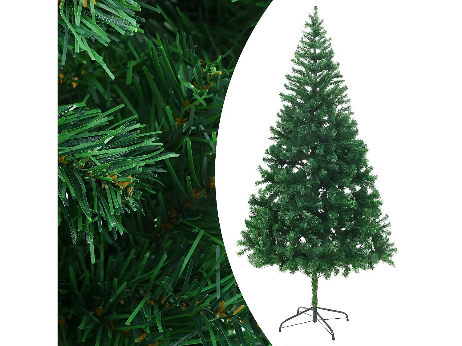 Albero di Natale artificiale/palline preilluminato 210 cm 910 rami