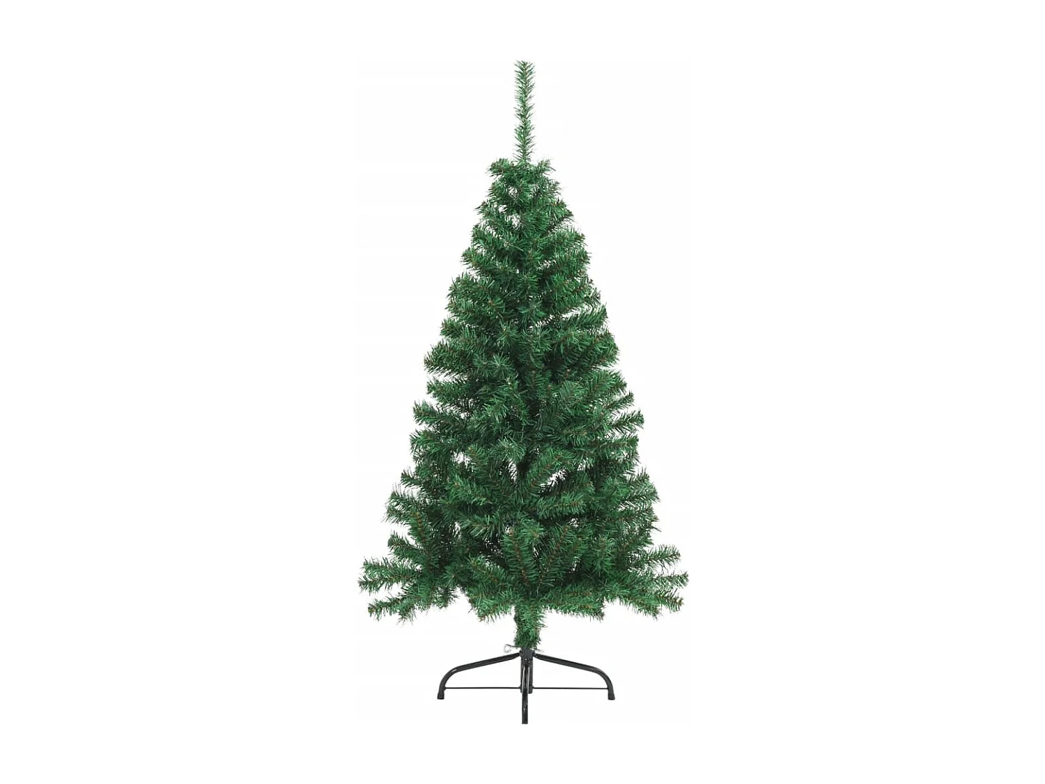 Medio árbol de Navidad artificial con soporte verde 150 cm PVC