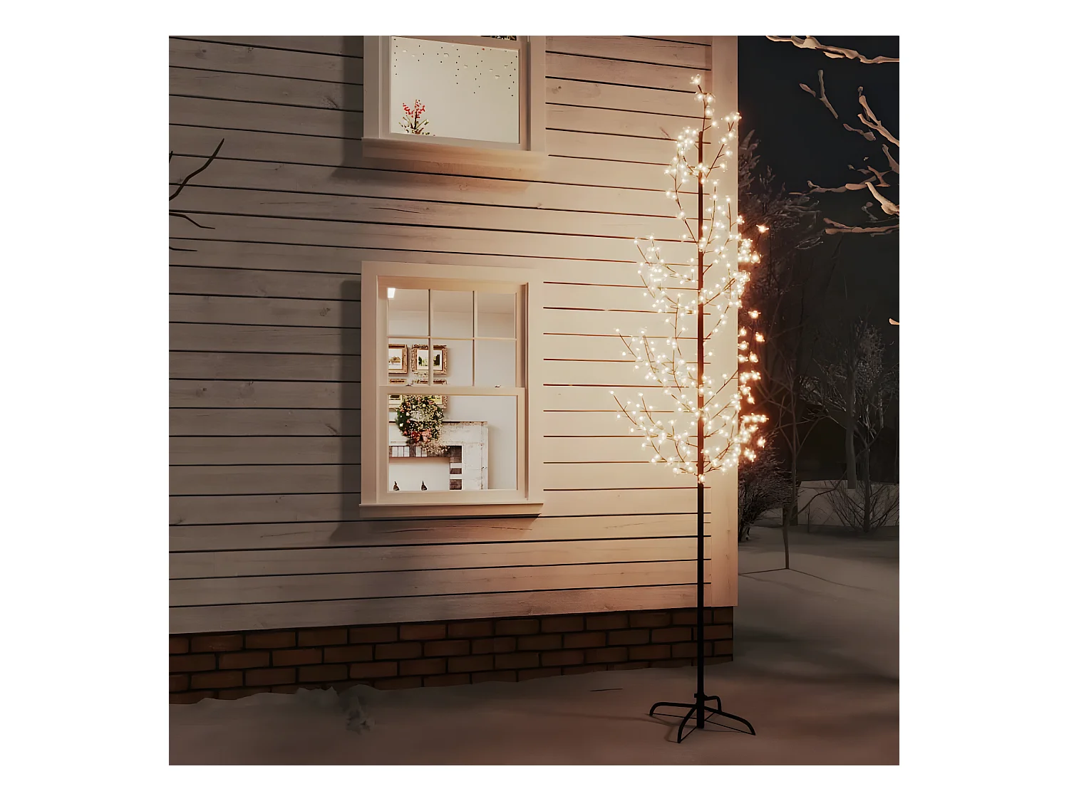 Arbre à LED fleur de cerisier 368 LED Blanc chaud 300 cm