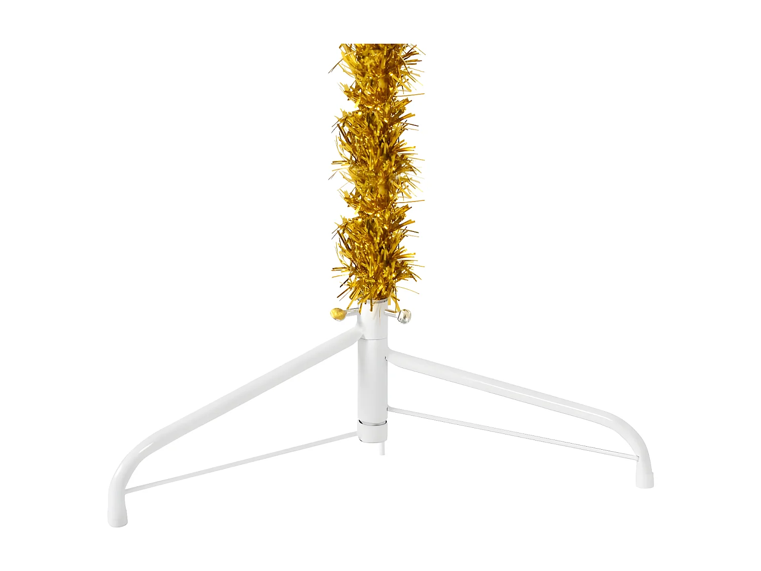 Demi sapin de No?l artificiel mince avec support Doré 120 cm