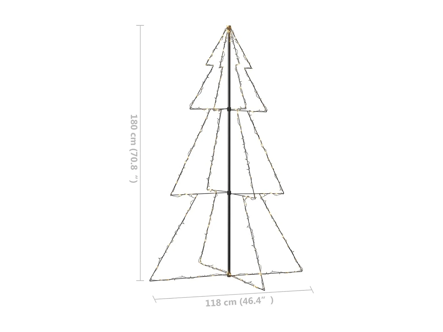 Albero di Natale 240 LED da interno/esterno 118x180 cm
