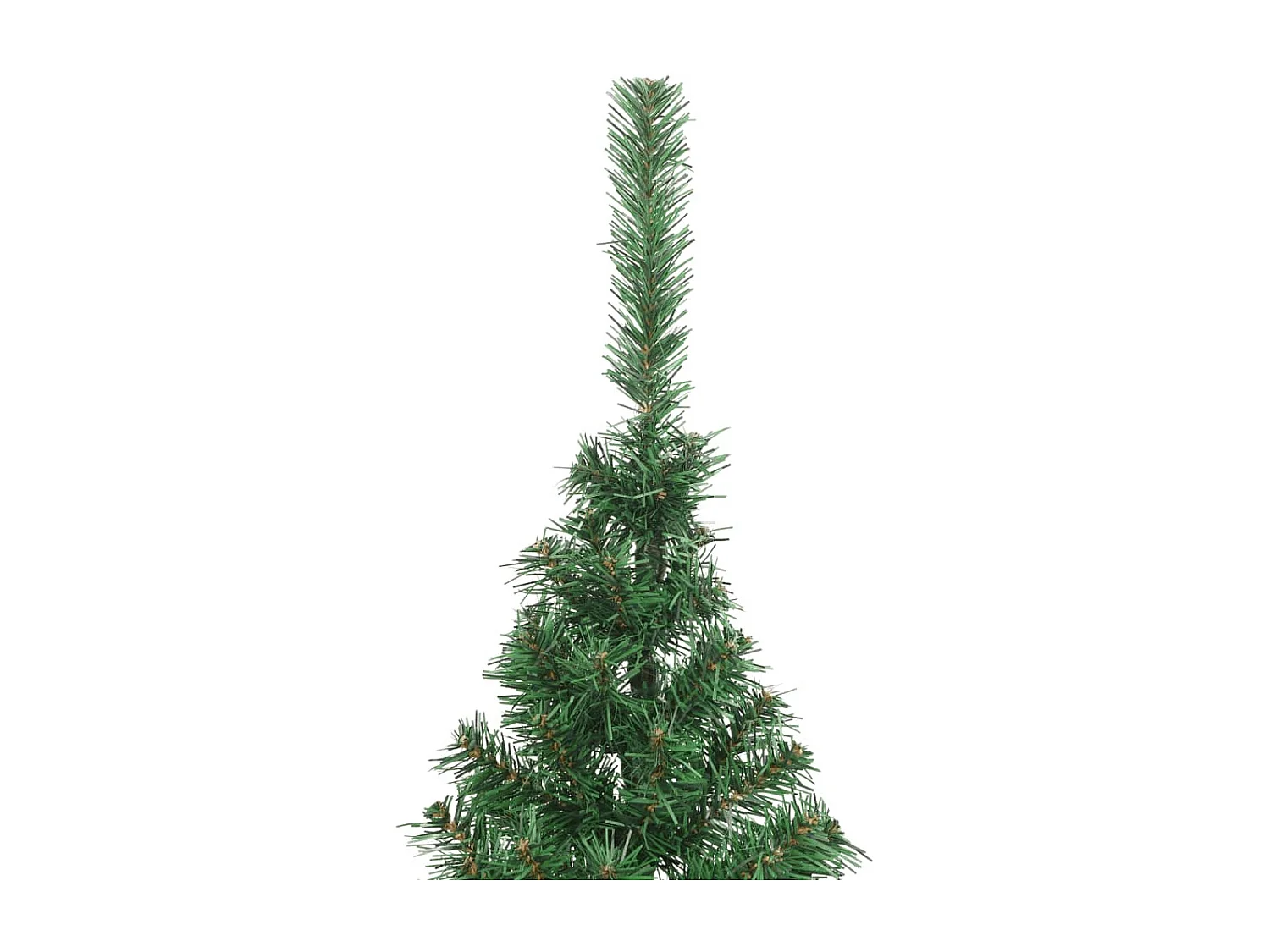 Sapin de No?l artificiel moitié avec support vert 210 cm PVC