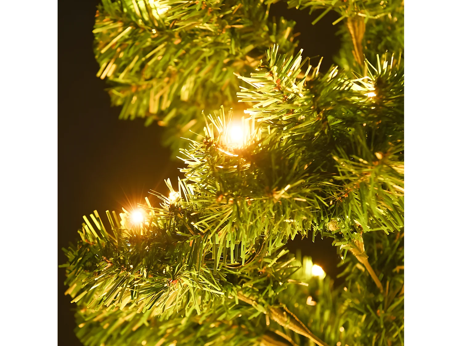 Vorbeleuchteter spiralförmiger Weihnachtsbaum mit grünem Topf 120 cm PVC