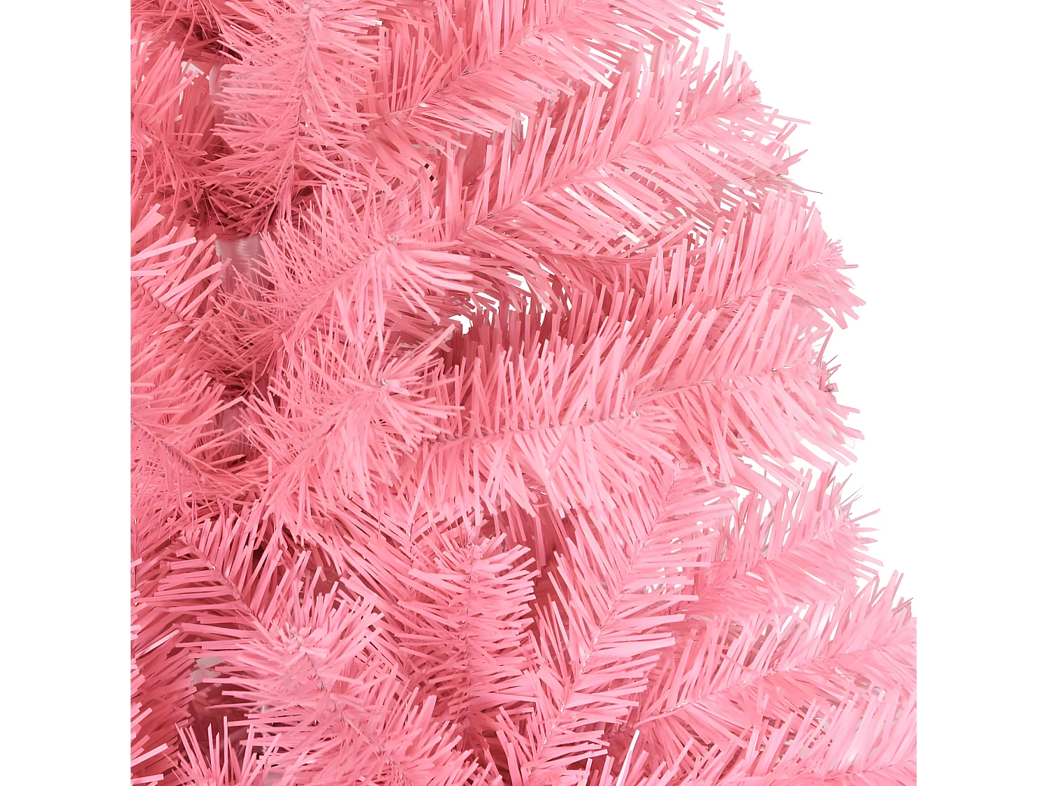 Albero di Natale artificiale con supporto rosa 180 cm in PVC