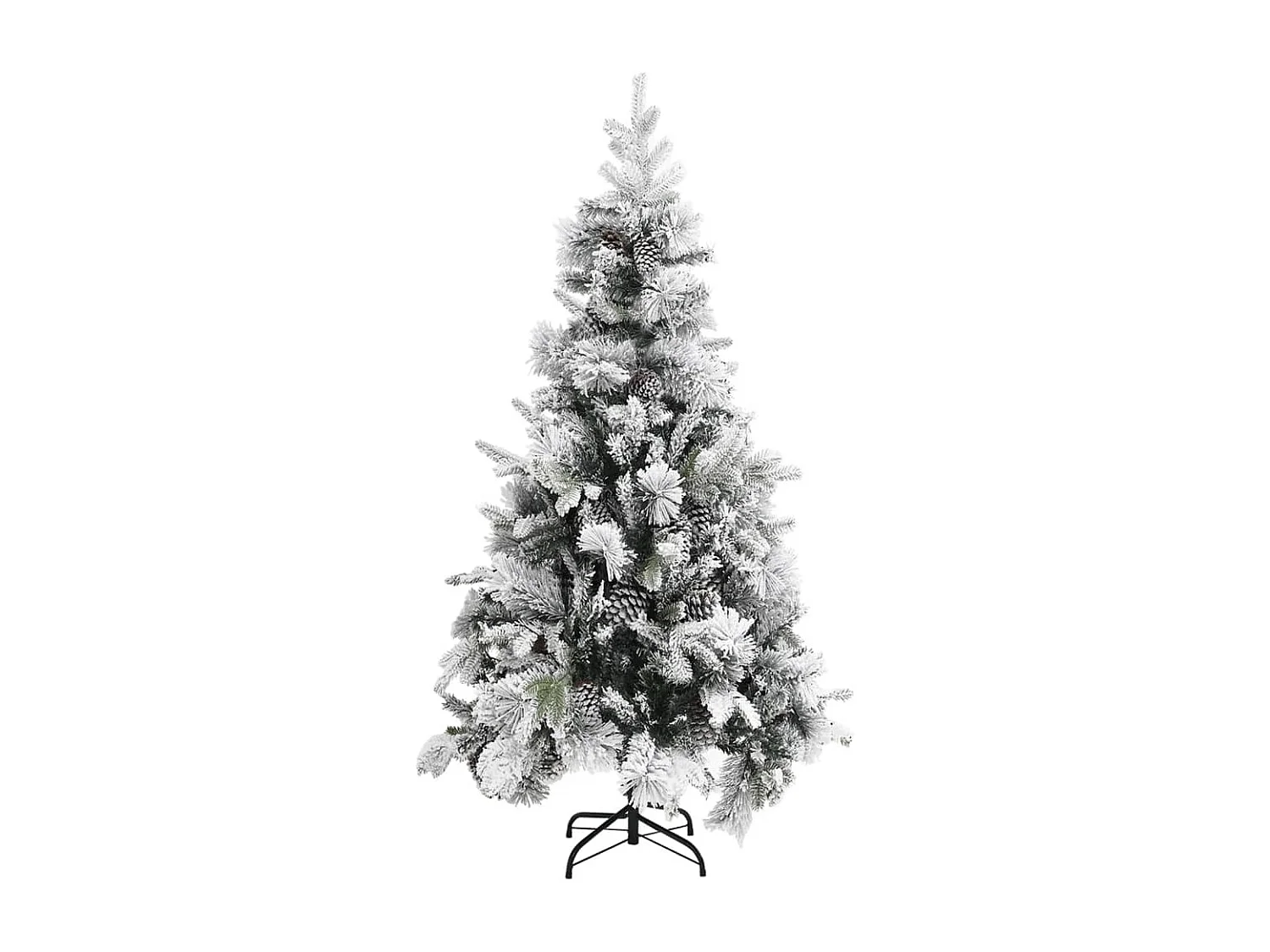 Sapin de No?l à flocons de neige et pommes de pin 225 cm PVC/PE