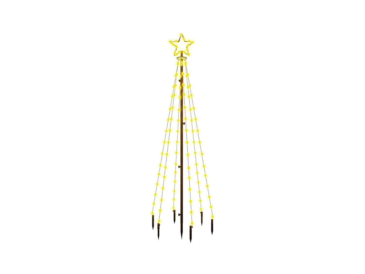 Weihnachtsbaum mit Stab Warmweiß 108 LED 180 cm