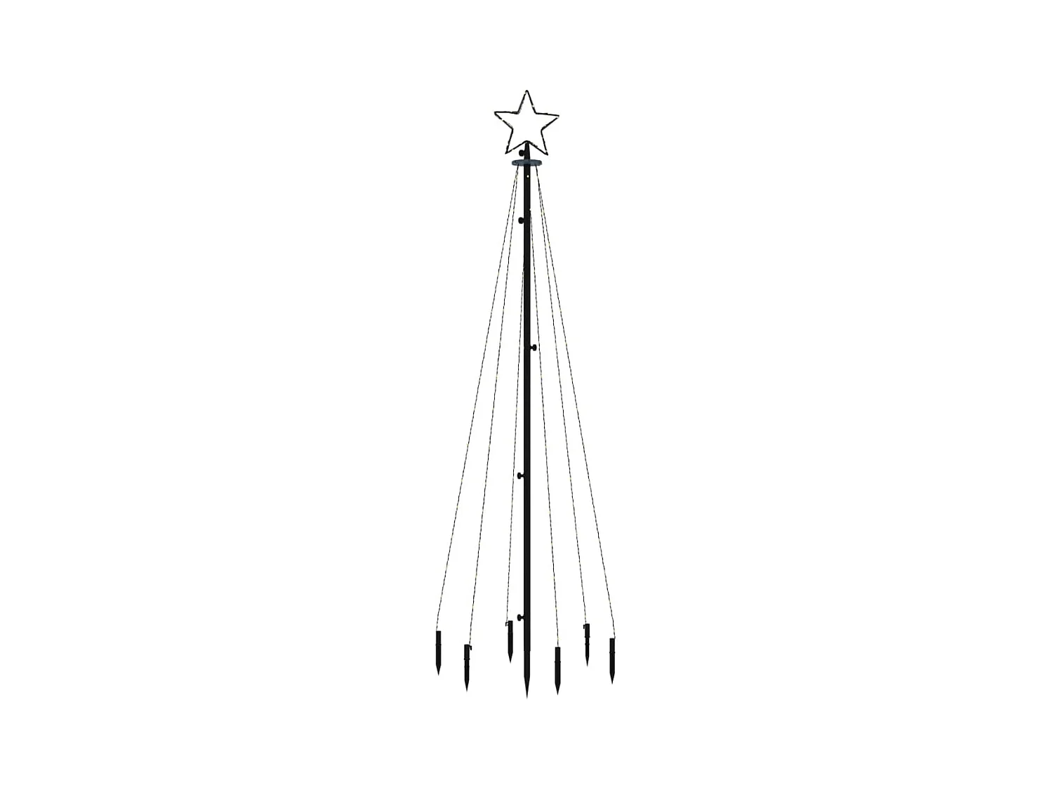 Weihnachtsbaum mit Stab Warmweiß 108 LED 180 cm