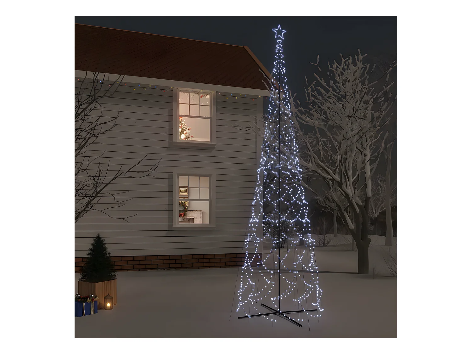 Arbre de No?l c?ne 3000 LED Blanc froid 230x800 cm