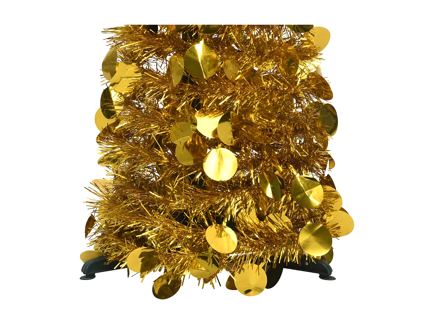 Árbol de Navidad artificial retráctil dorado 120 cm PET
